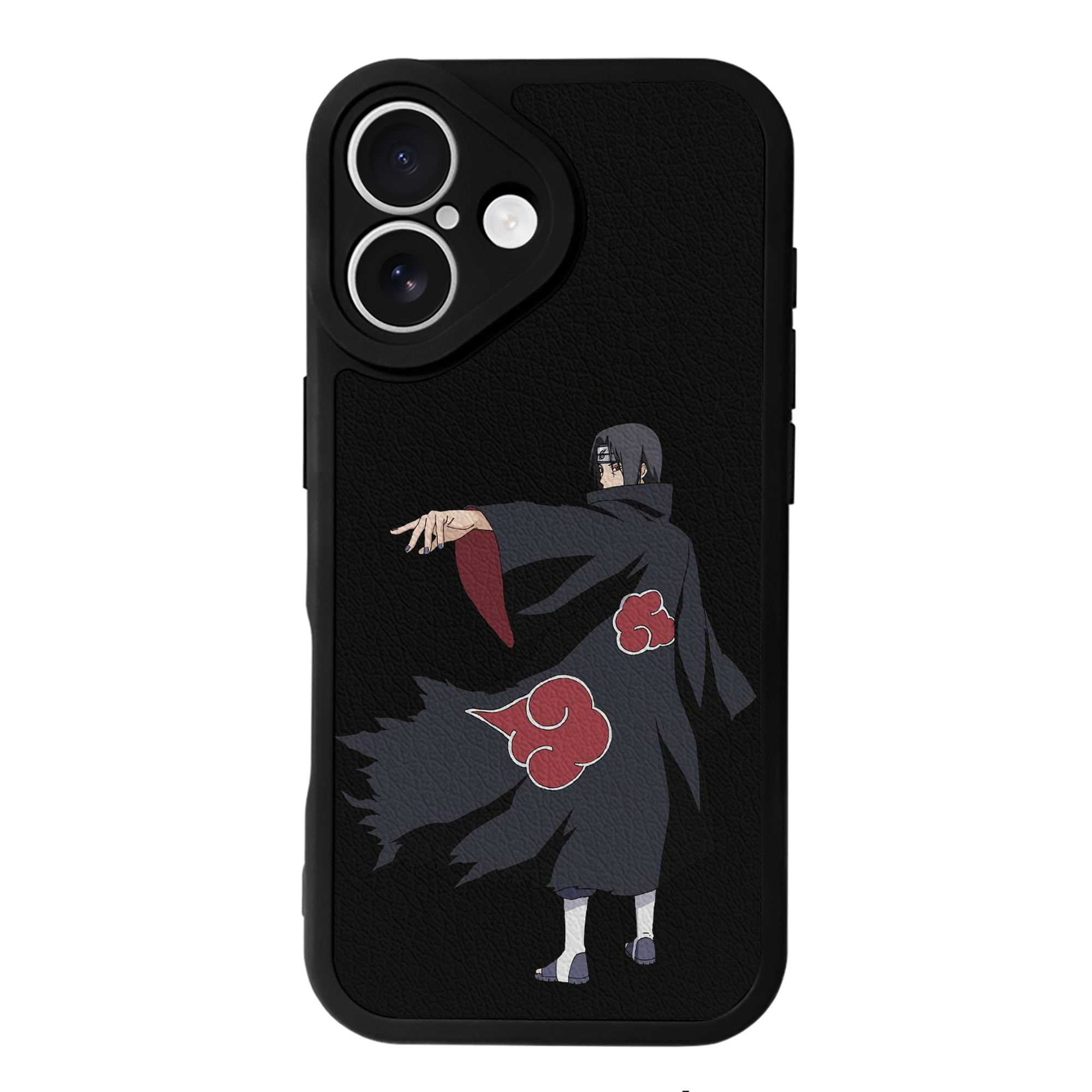 （画像用） NARUTO -ナルト- うちは イタチ Uchiha Itachi 【iPhone 16シリーズ対応】シリコンスマホケース（レザー調） 材質：シリコン